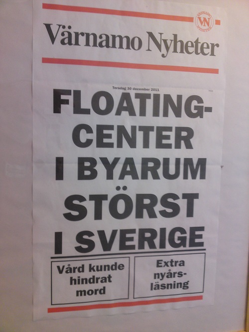 Värnamo Nyheter om floating reportage1